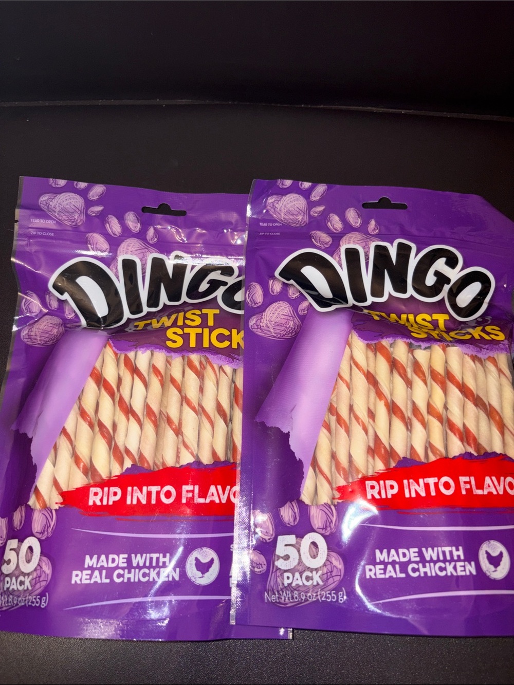 Dingo twist sticks made with real chicken 2 X 50 pack